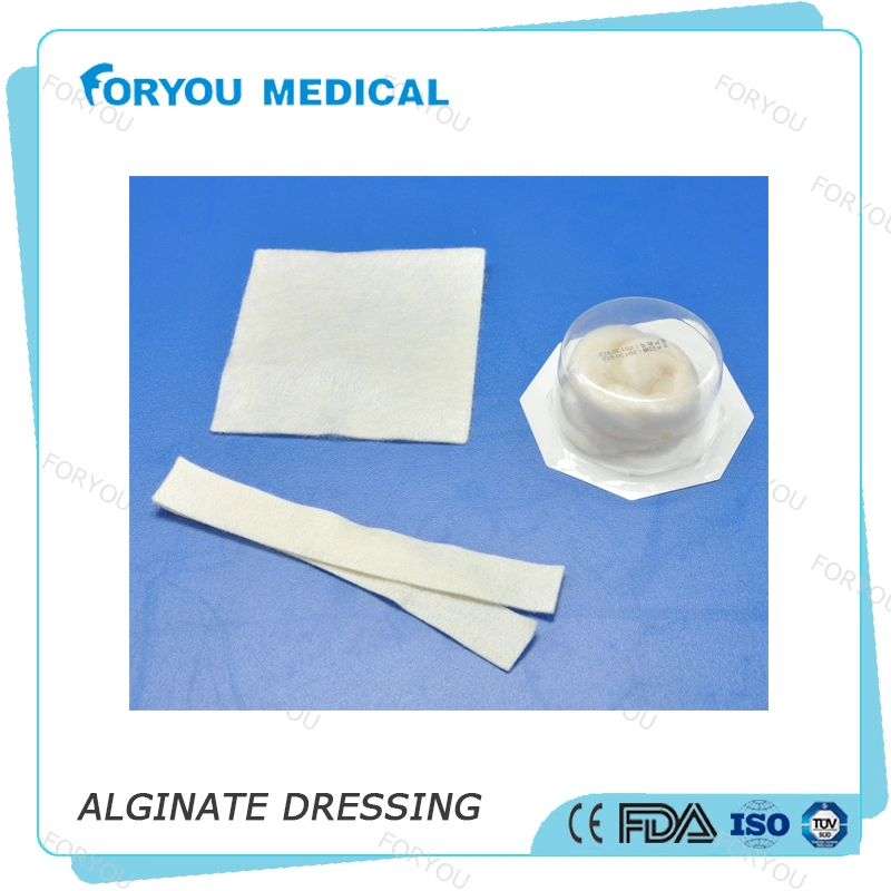 Huizhou Foryou Medical Absorbs Wound Fluid Diabetic Foot Ulcers Calcium Ion Alginate Wound Dressing Medical Hemostatic Dressing